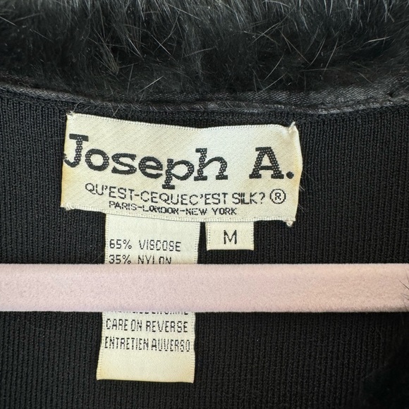 Vintage Y2K Fur Trimmed Sweater in Black size M - Picture 5 of 6